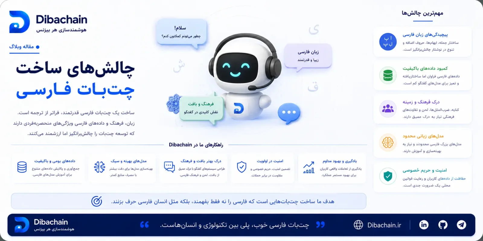 چالش‌های ساخت چت‌بات فارسی و چگونه بر آن‌ها غلبه کنیم