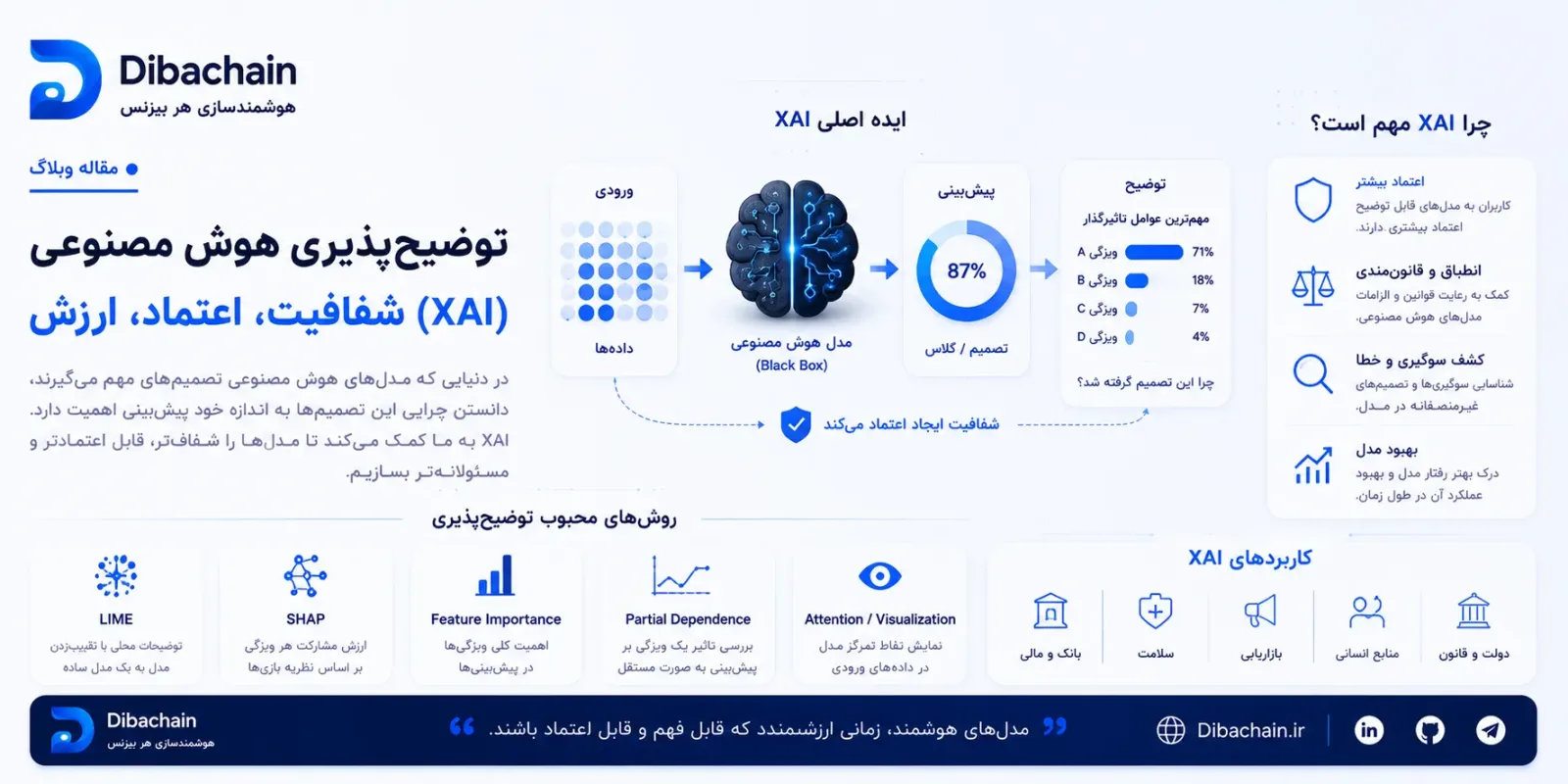 هوش مصنوعی توضیح‌پذیر (XAI): چرا و چگونه تصمیم مدل را شفاف کنیم